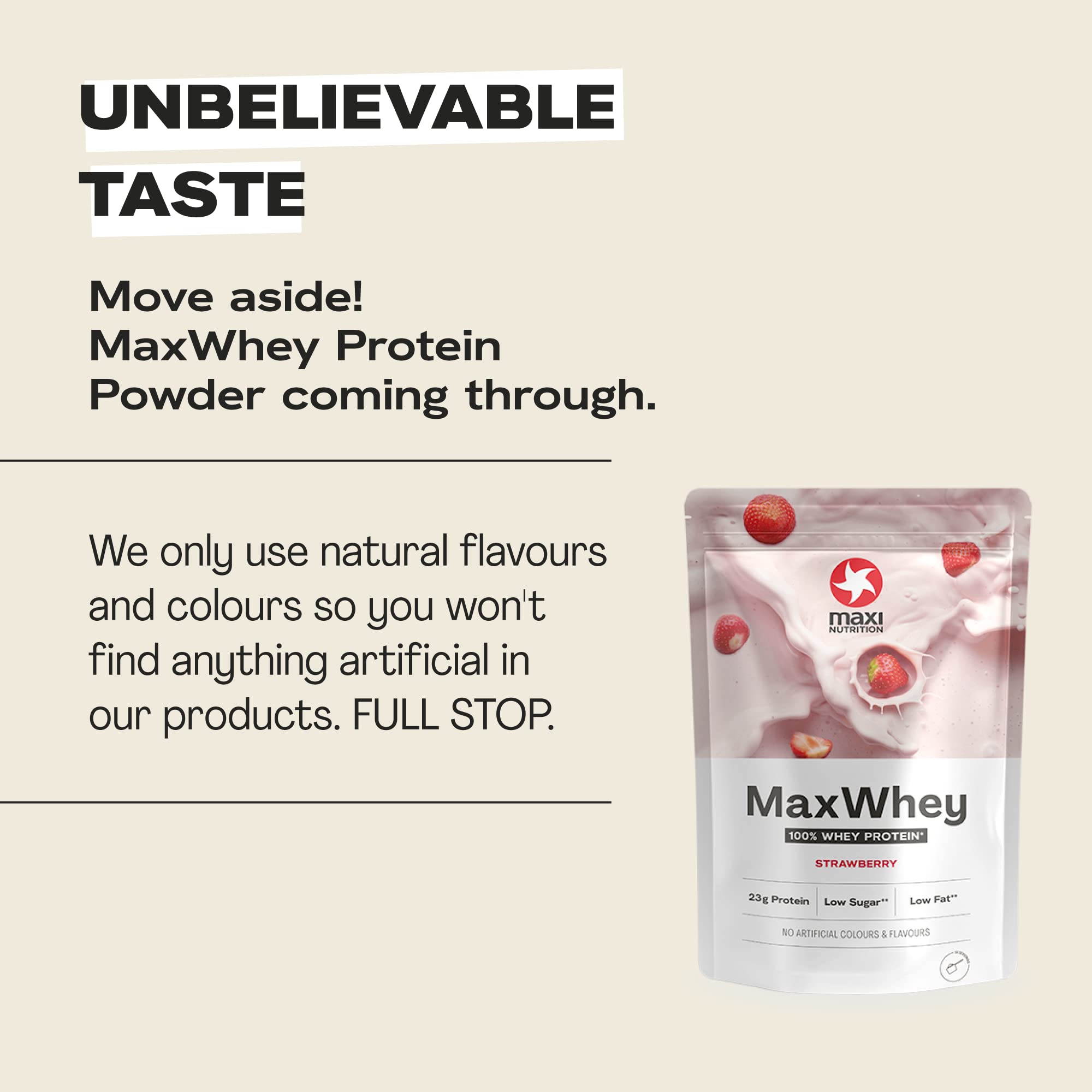 MaxiNutrition - MaxWhey - Whey Protein Powder Strawberry - Low-Fat - Low Sugar MaxiNutrition buy australia supplements