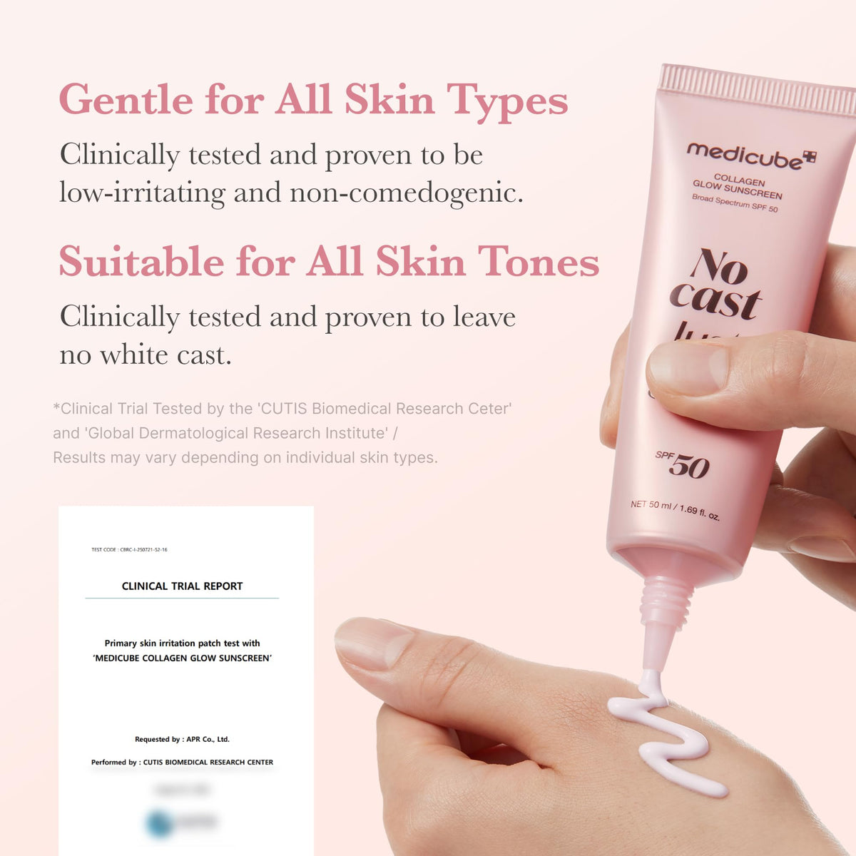 medicube Sunscreen No Cast Just Glow Collagen, SPF 50 medicube