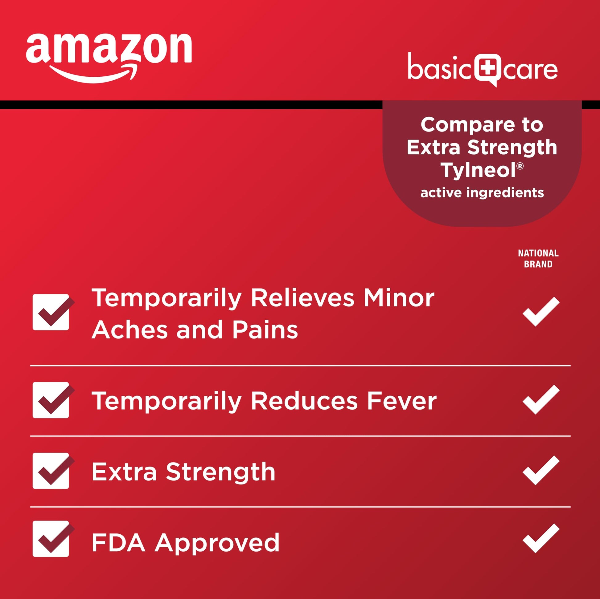 Amazon Basic Care Extra Strength Pain Relief, Acetaminophen Caplets, 500 mg, Pain Reliever/Fever Reducer, 100 Count Amazon Basic Care buy australia supplements