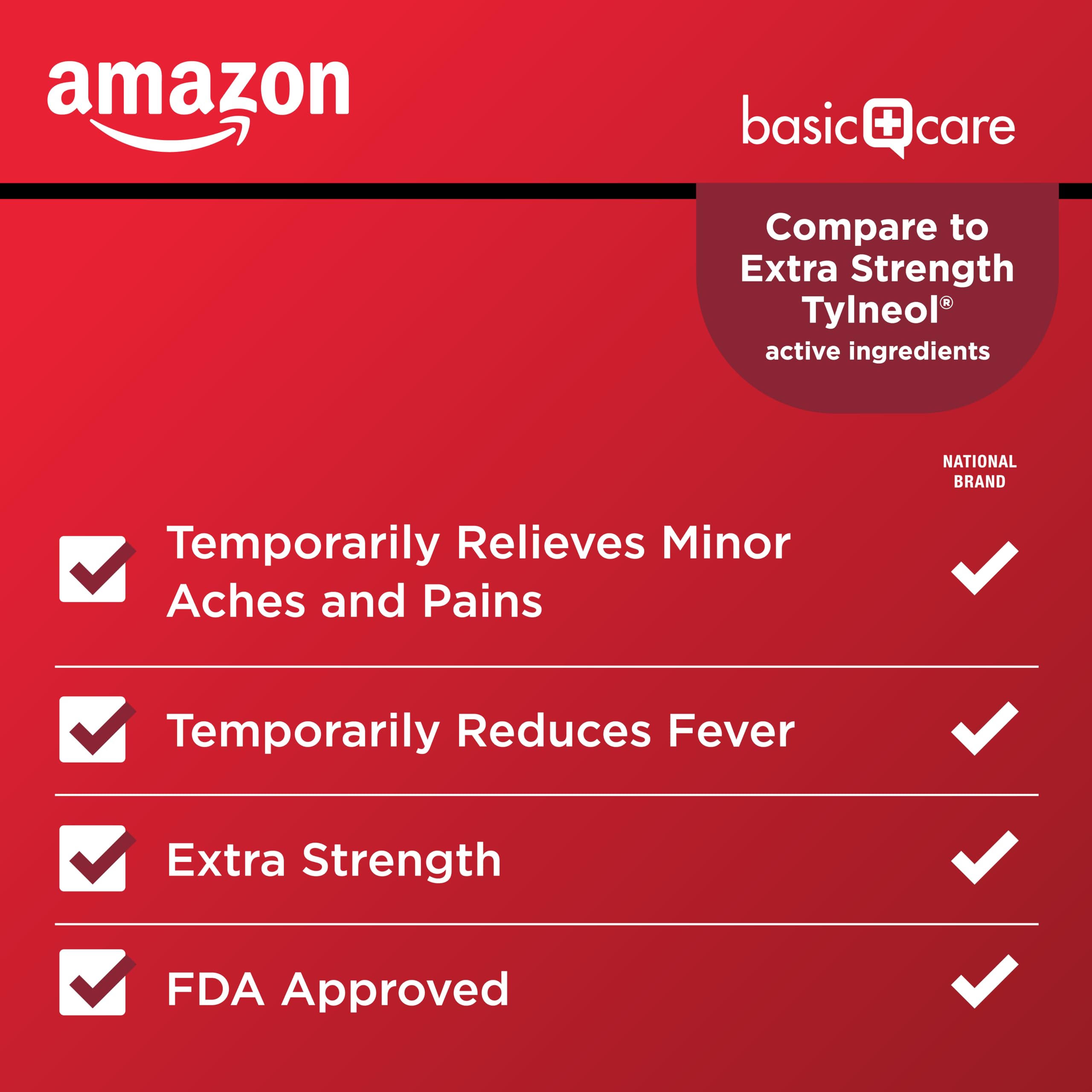 Amazon Basic Care Extra Strength Pain Relief, Acetaminophen Caplets, 500 mg, Pain Reliever/Fever Reducer, 100 Count Amazon Basic Care buy australia supplements