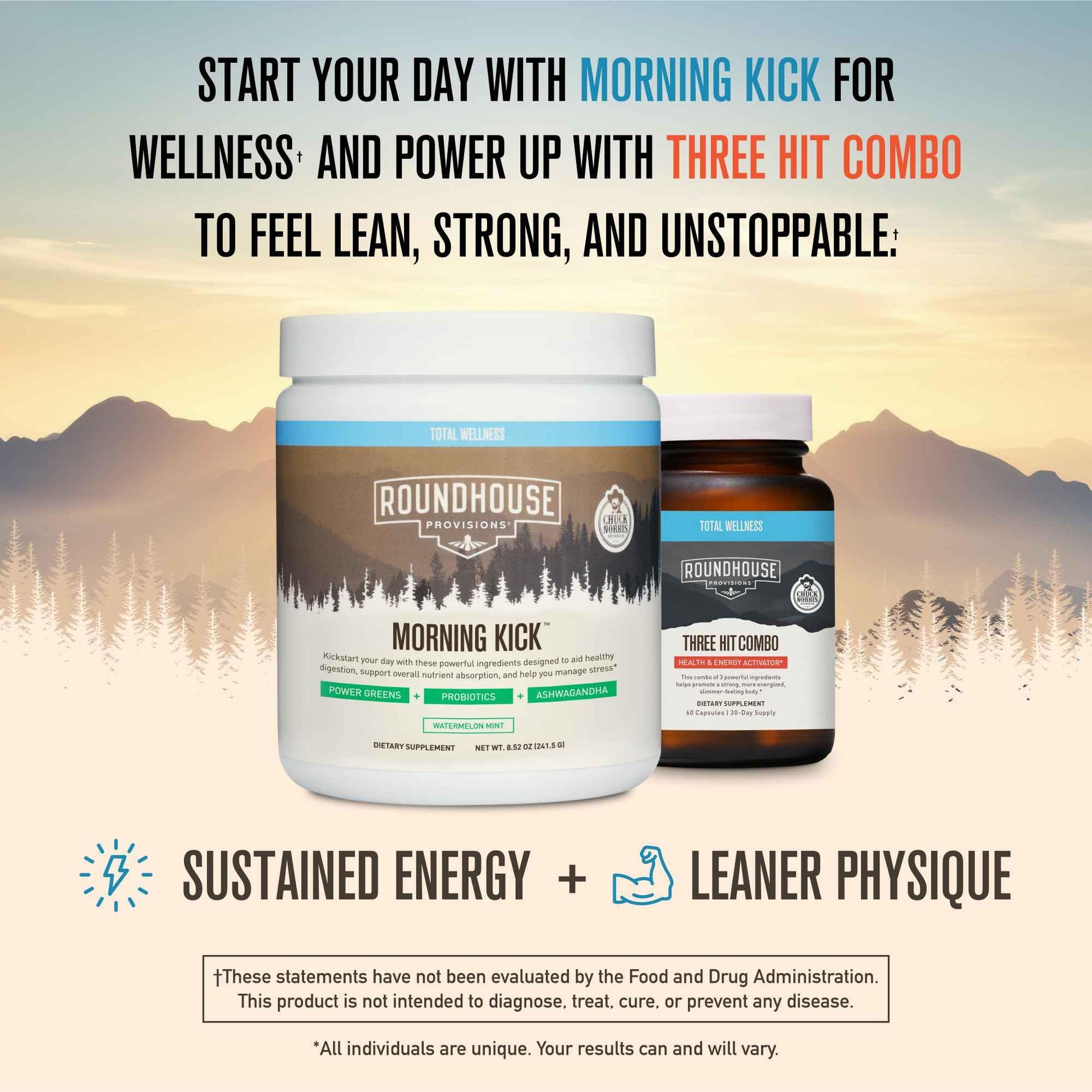 ROUNDHOUSE PROVISION Morning Kick by Chuck Norris - Watermelon Mint Flavor - Greens Superfood Powder with Probiotics, Collagen Peptides & Ashwagandha to Help Support Gut & Joint Health, 3 Pack ROUNDHOUSE PROVISION buy australia supplements