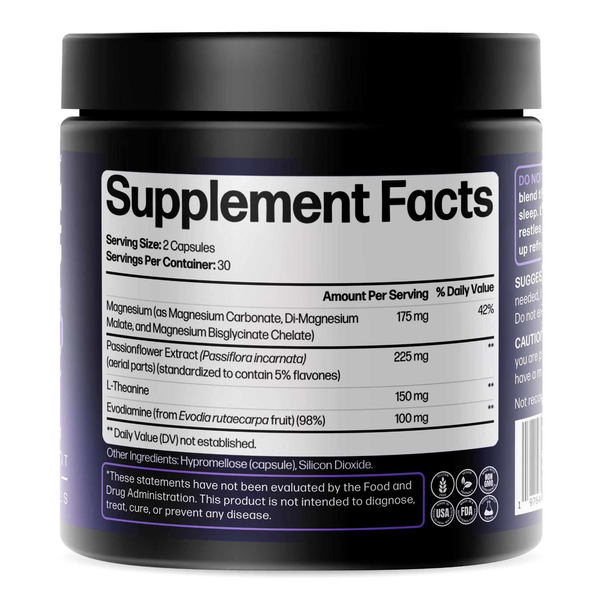 Doctor Formulated Triple Magnesium for Sleep, Calm & Relaxation with Chelated Magnesium Glycinate, L-Theanine, Passionflower & Evodia – Non-Habit, No Melatonin Magnesium Sleep Aid Support Supplement LIFE HAPPNS BE READY buy australia supplements