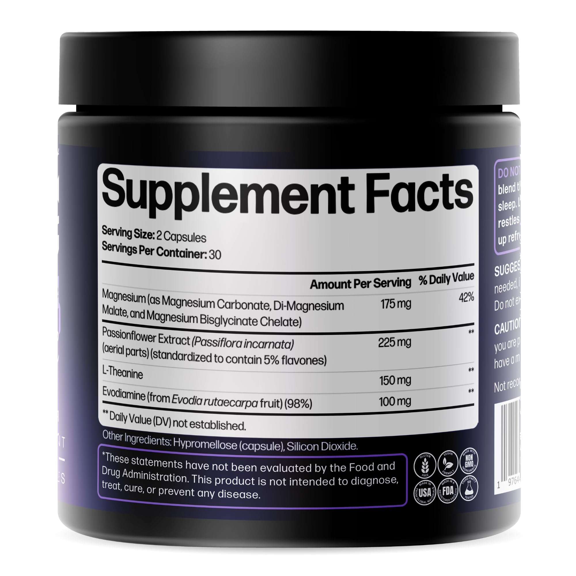 Doctor Formulated Triple Magnesium for Sleep, Calm & Relaxation with Chelated Magnesium Glycinate, L-Theanine, Passionflower & Evodia – Non-Habit, No Melatonin Magnesium Sleep Aid Support Supplement LIFE HAPPNS BE READY buy australia supplements