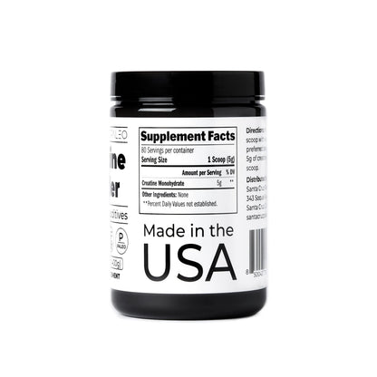 Santa Cruz Paleo, Creatine Monohydrate Powder Micronized, Unflavored Pre Workout and Muscle Support Supplement, Gluten Free Keto, Mix with Water or Shakes Santa Cruz Paleo