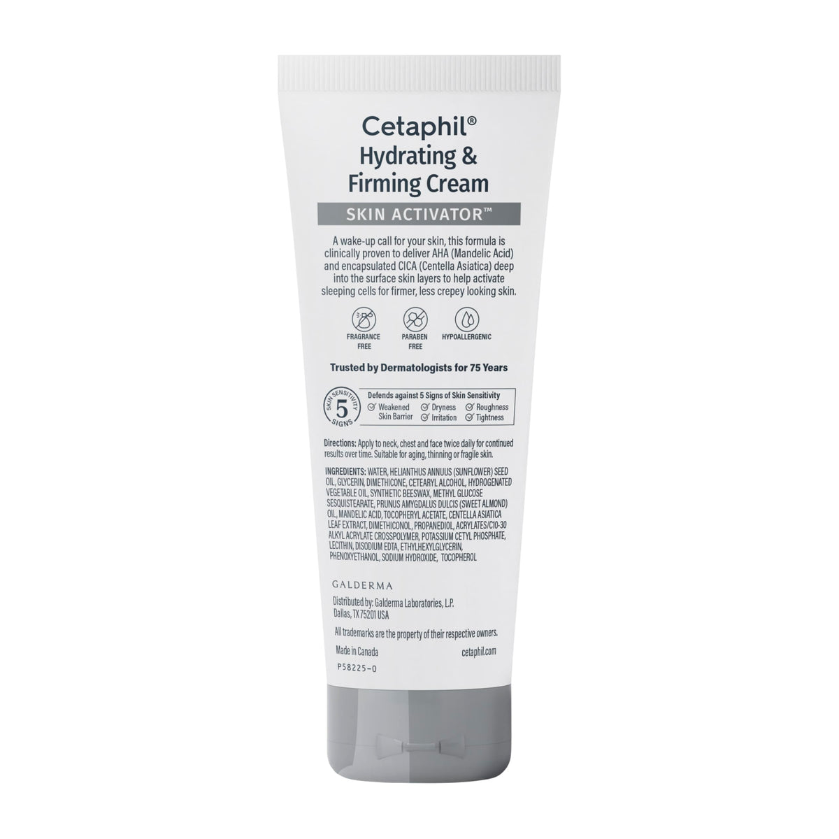 Cetaphil Skin Activator Firming Face & Neck Cream, AHA + CICA, 3.4oz Cetaphil