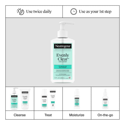 Neutrogena Evenly Clear Acne Cleanser, 9.1 fl. oz Neutrogena