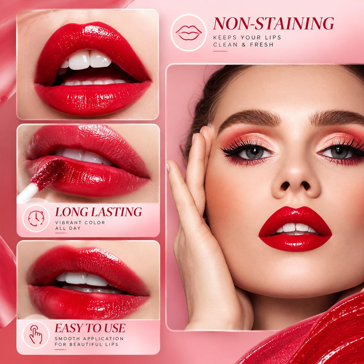 Lip Stain, Lip Stain Long Lasting Waterproof, Makeup, Cute Stuff,Maquillaje Eakroo