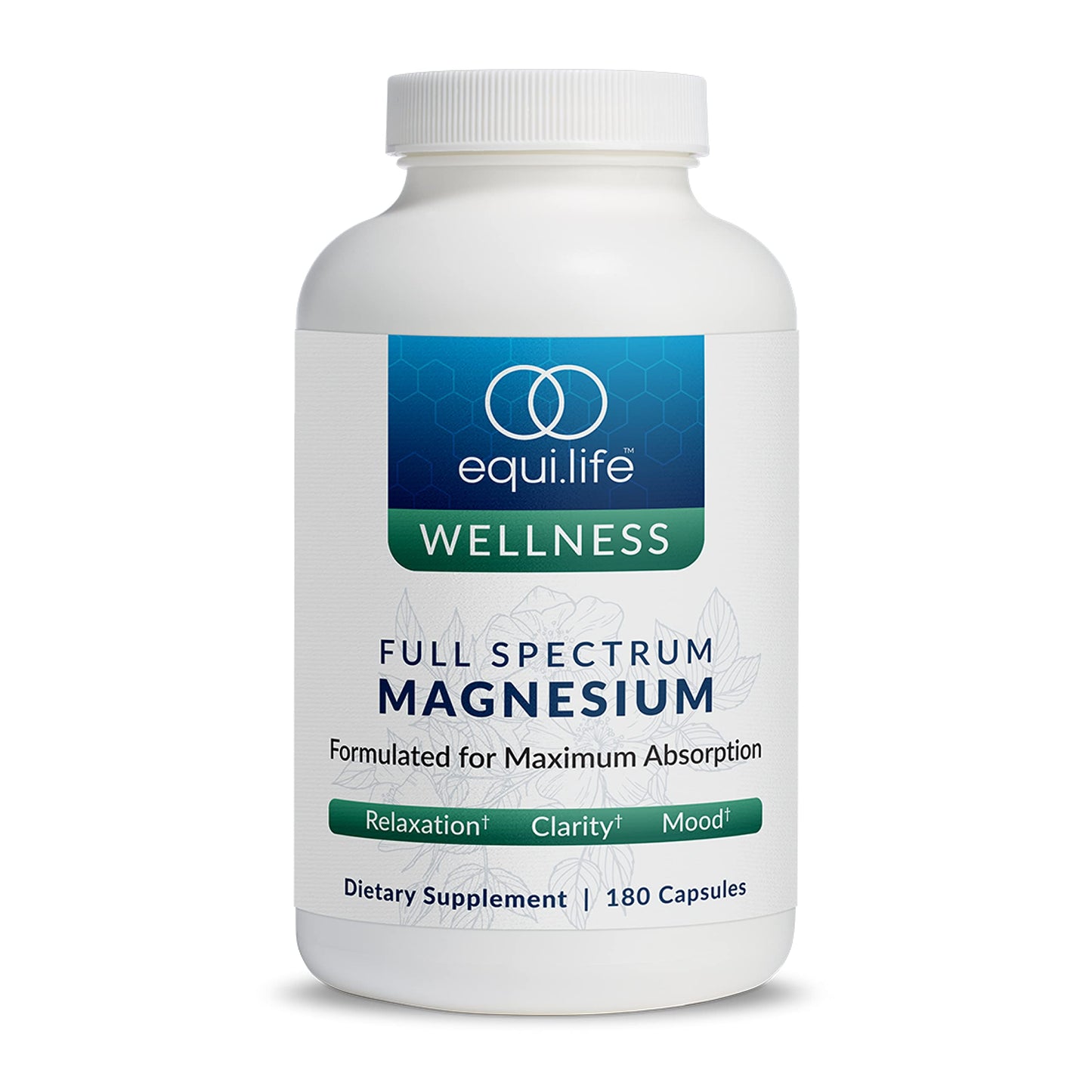Equilife Full Spectrum Magnesium Supplement, Magnesium Glycinate, Citrate, & Malate, Bioavailable Mineral Blend, Dairy, Soy, & Gluten Free Equilife