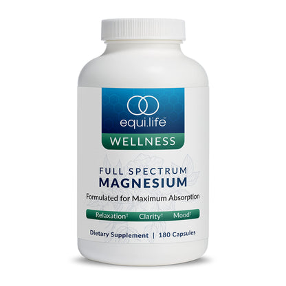 Equilife Full Spectrum Magnesium Supplement, Magnesium Glycinate, Citrate, & Malate, Bioavailable Mineral Blend, Dairy, Soy, & Gluten Free Equilife
