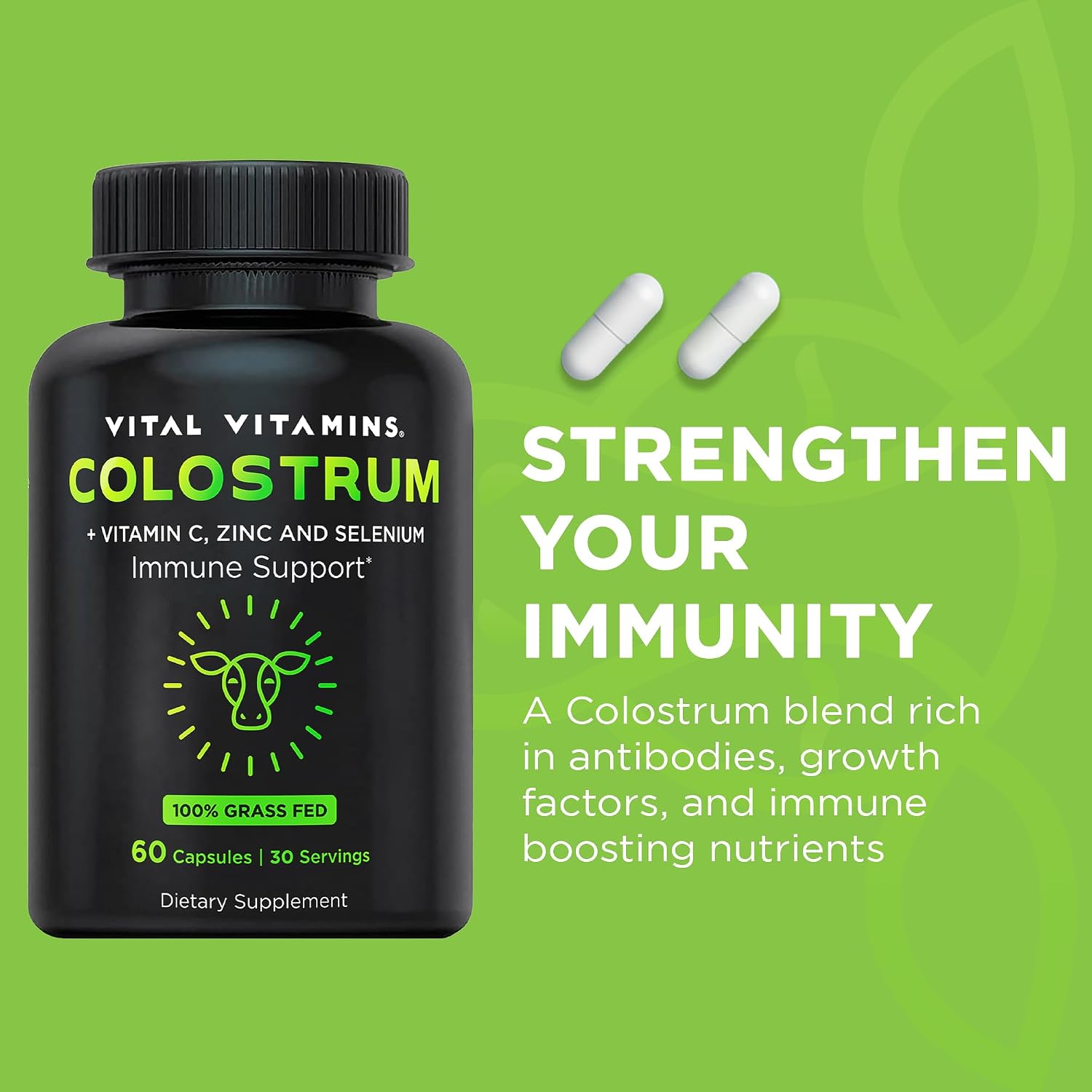 Vital Vitamins Multi Collagen Peptides Powder + Colostrum Capsules with Vitamin C, Zinc Gsupps Australia