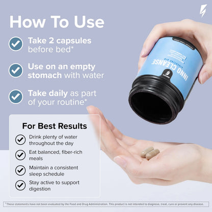 InnoSupps Inno Cleanse 14 Day Colon & Detox Flush, Waist Trimming Complex, Gut Cleanse, Digestive System Support, Stool Softener & Reduced Bloating InnoSupps