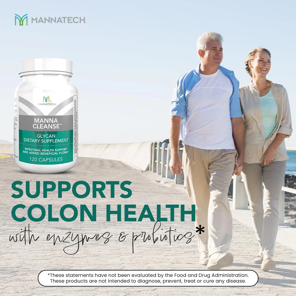 Mannatech Digestive Enzymes and Probiotics - Powered by Ambrotose Derived from The Aloe Vera Plant - Digestive and Colon Cleanser Helps Support Overall Gut Heath Mannatech