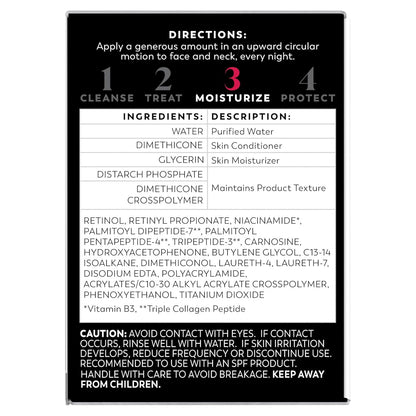 Olay Retinol Night Cream for Women, MAX, Anti-Aging Face Mousturizer, Fragrance-Free, Non Greasy - Anti-Wrinkle, Smooth Fine Lines, Hydrating Skin Care - Triple Collagen Cream, Niacinamide, 1.7oz Olay