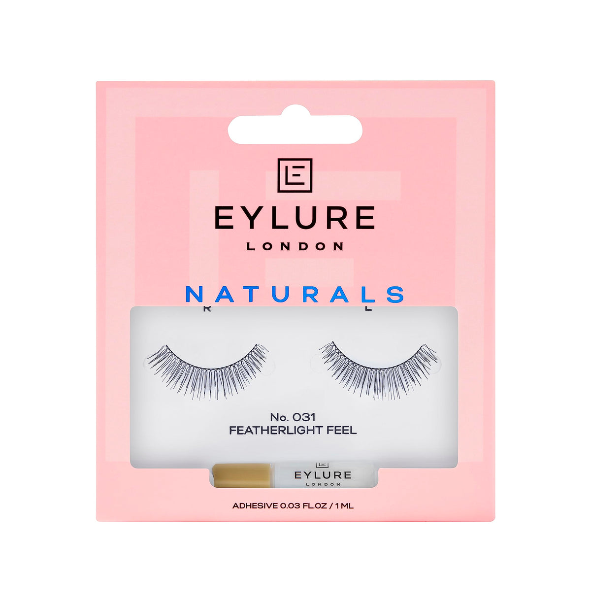 Eylure Naturals False Eyelashes, Style No. 031, Reusable, Adhesive Included, 1 Pair Eylure