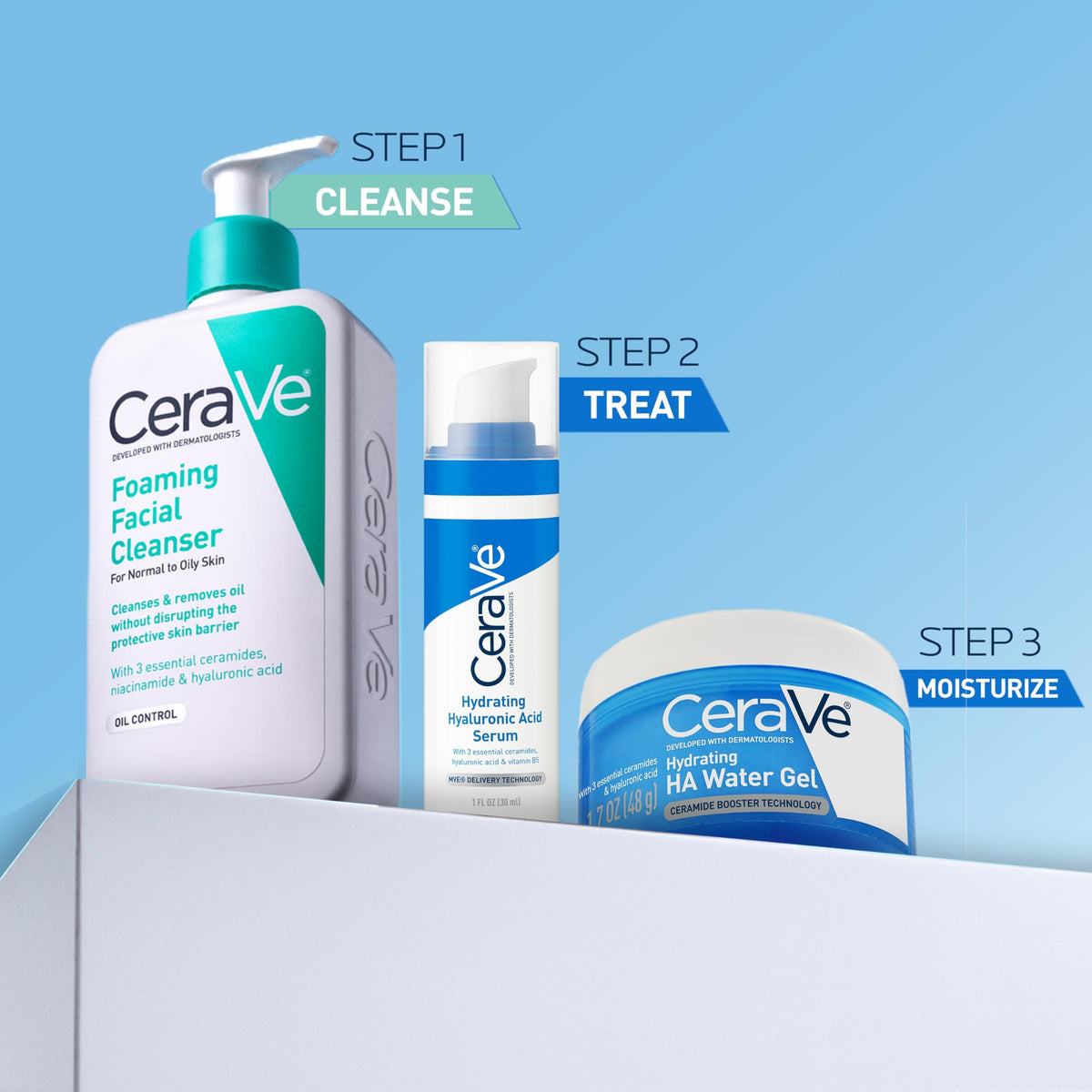 CeraVe Hydrating Hyaluronic Acid Water Gel Moisturizer for Face, 1.7oz CeraVe