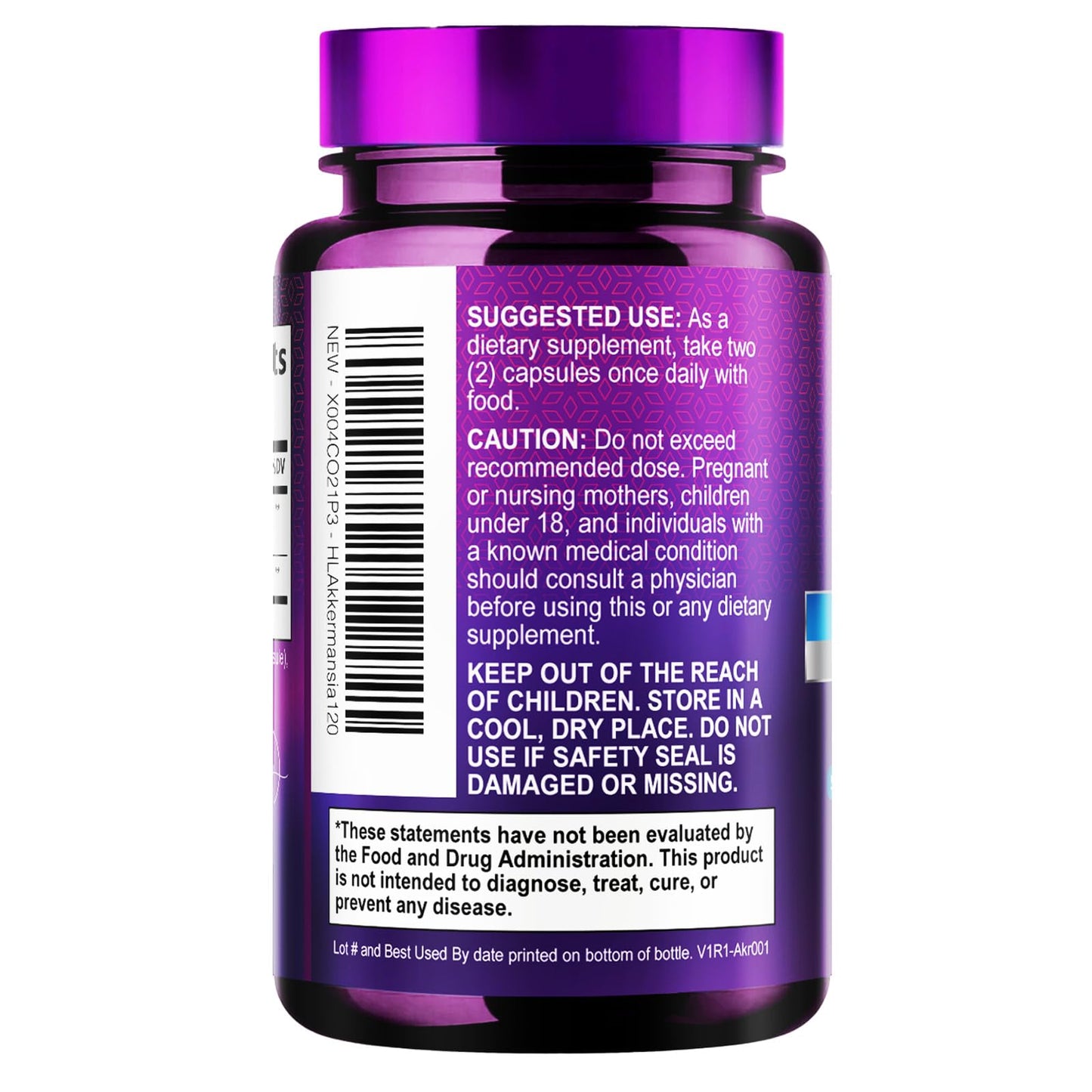 Akkermansia Probiotic - 2 Billion AFU per Serving - Best Strain for GLP-1 Production Support with Prebiotic Fiber for Natural Digestive & Gut Health Hello Lovely!