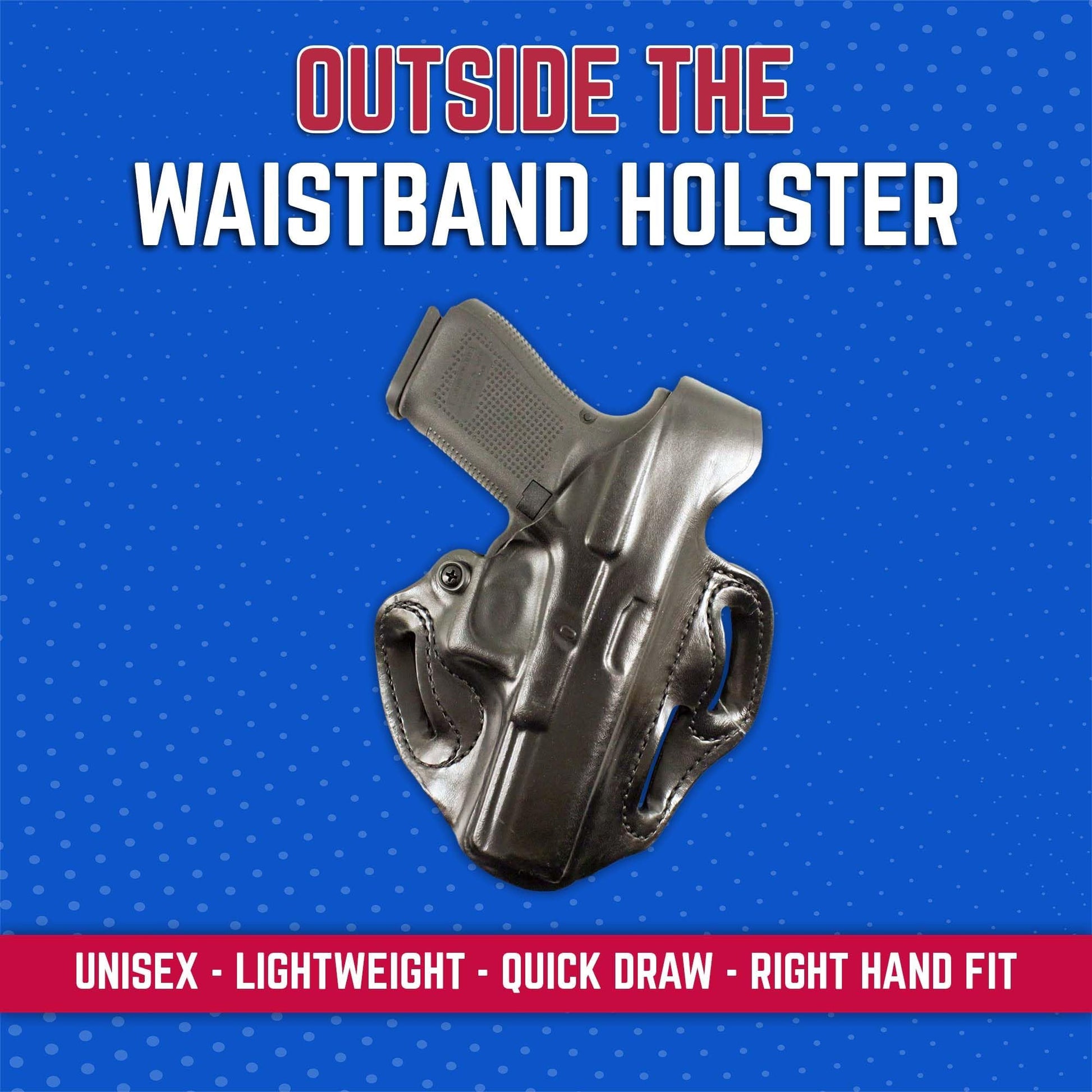 DeSantis Thumb Break Scabbard - OWB Gun Holster for Men and Women, Leather Belt Slide Holster for Pistols, Exact Molding, Secure and Highly Concealable OWB Carry Gsupps Australia