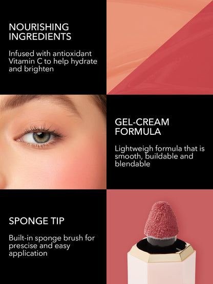 SHEGLAM Color Bloom Liquid Blush Makeup for Cheeks Matte Finish-Love Cake SHEGLAM