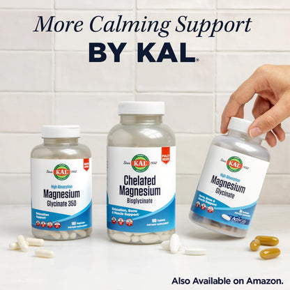 KAL Lithium Orotate 5 milligrams | Low Serving Of Chelated Lithium Orotate For Bioavailability and Mood Support | In Organic Rice Bran Extract Base | 120 VegCaps KAL