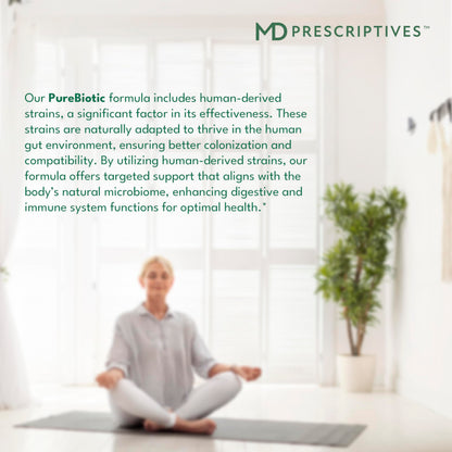 MD Prescriptives - PureBiotic - Probiotic Dietary Supplement for Digestive & Gut Health - 60 Capsules MD Prescriptives
