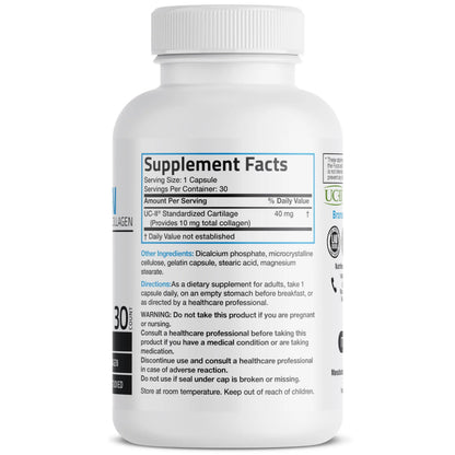 Bronson UC-II Type II Collagen with Undenatured Type II Collagen, 30 Capsules Bronson