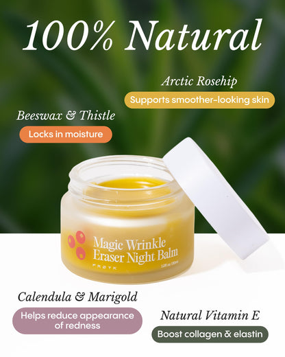 FRØYA Organics Magic Wrinkle Eraser Night Balm for Face (1.0 fl oz) FRØYA