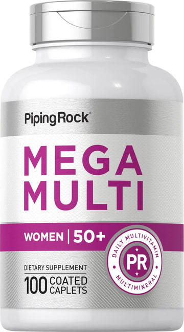 Piping Rock Multivitamin for Women 50 Plus | 100 Coated Caplets | Daily Multi Vitamin & Mineral for Women | Piping Rock buy australia supplements