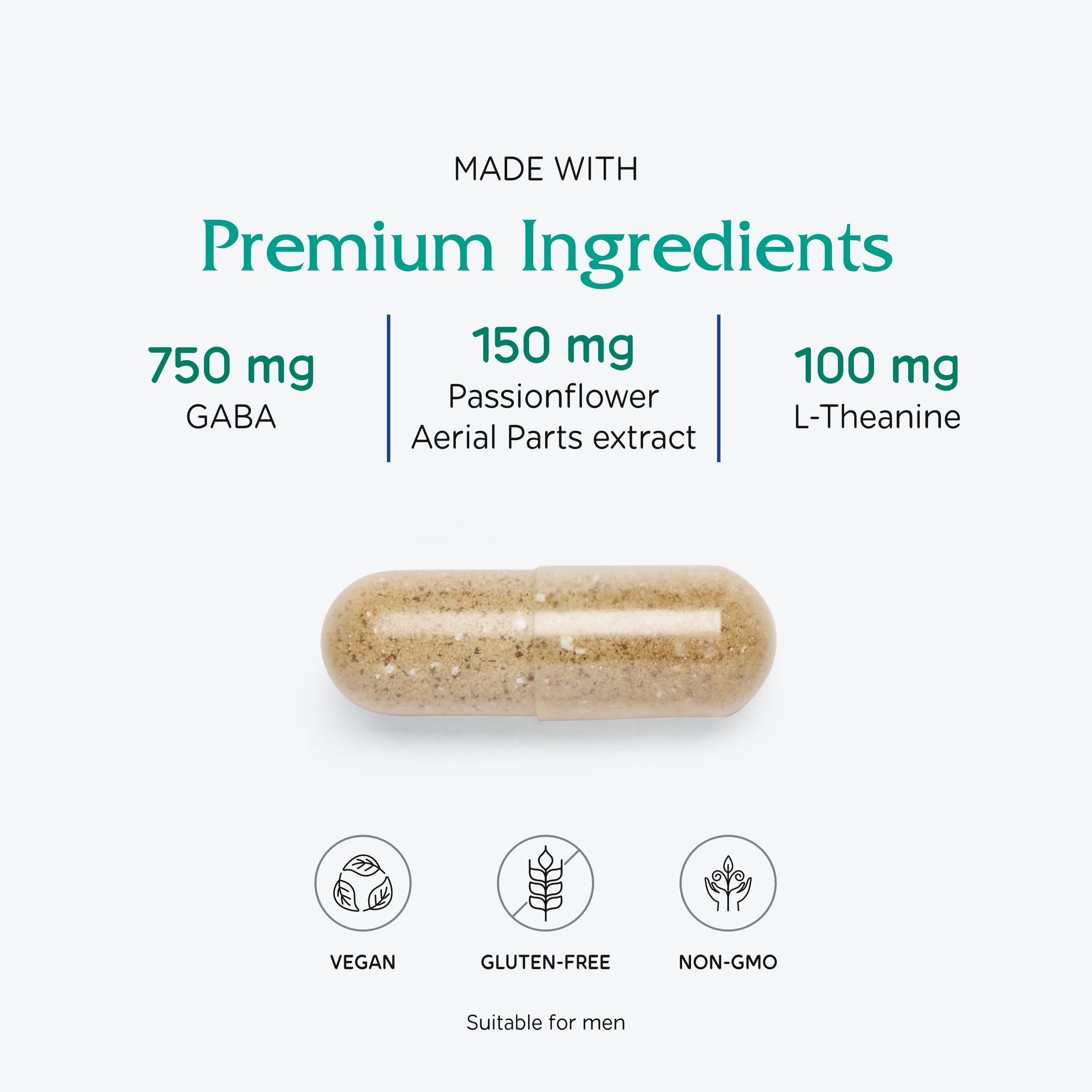 Vitanica, GABA Ease, Calming Support, Vegan, 60 Capsules Vitanica buy australia supplements