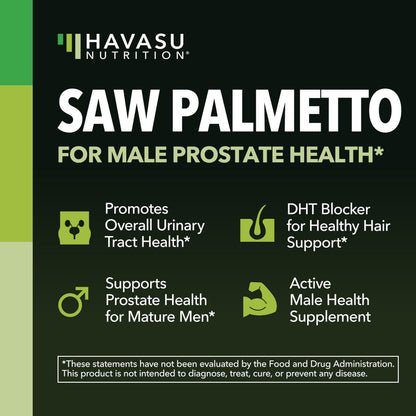 Saw Palmetto for Men, DHT Blocker and Prostate Health Supplement, 120 Count | Potent 3X Formula with Pumpkin Seed Oil and Stinging Nettle, Bladder and Urinary Support, Vegan, Non-GMO, 2-Month Supply Gsupps Australia