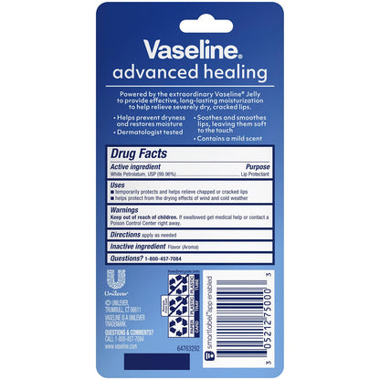 Vaseline Lip Therapy Advanced Healing Lip Moisturizer 3-Pack, 0.35 Oz Ea Vaseline