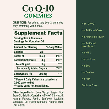 Nature's Bounty CoQ10 Gummies, Supports Heart Health, CoQ10 200mg, Peach Mango Flavor, 60 Count Nature's Bounty