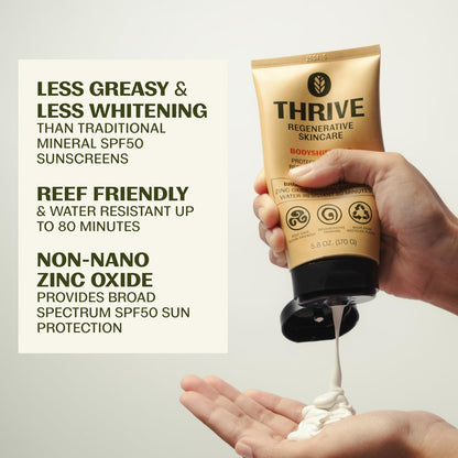 Thrive Natural Care Reef Safe Sunscreen SPF50 - Hawaii 104 Reef Act Compliant - Mineral Sunscreen Non-Nano Zinc Oxide - Vegan, (5.8 Oz (Pack of 1)) Thrive Natural Care