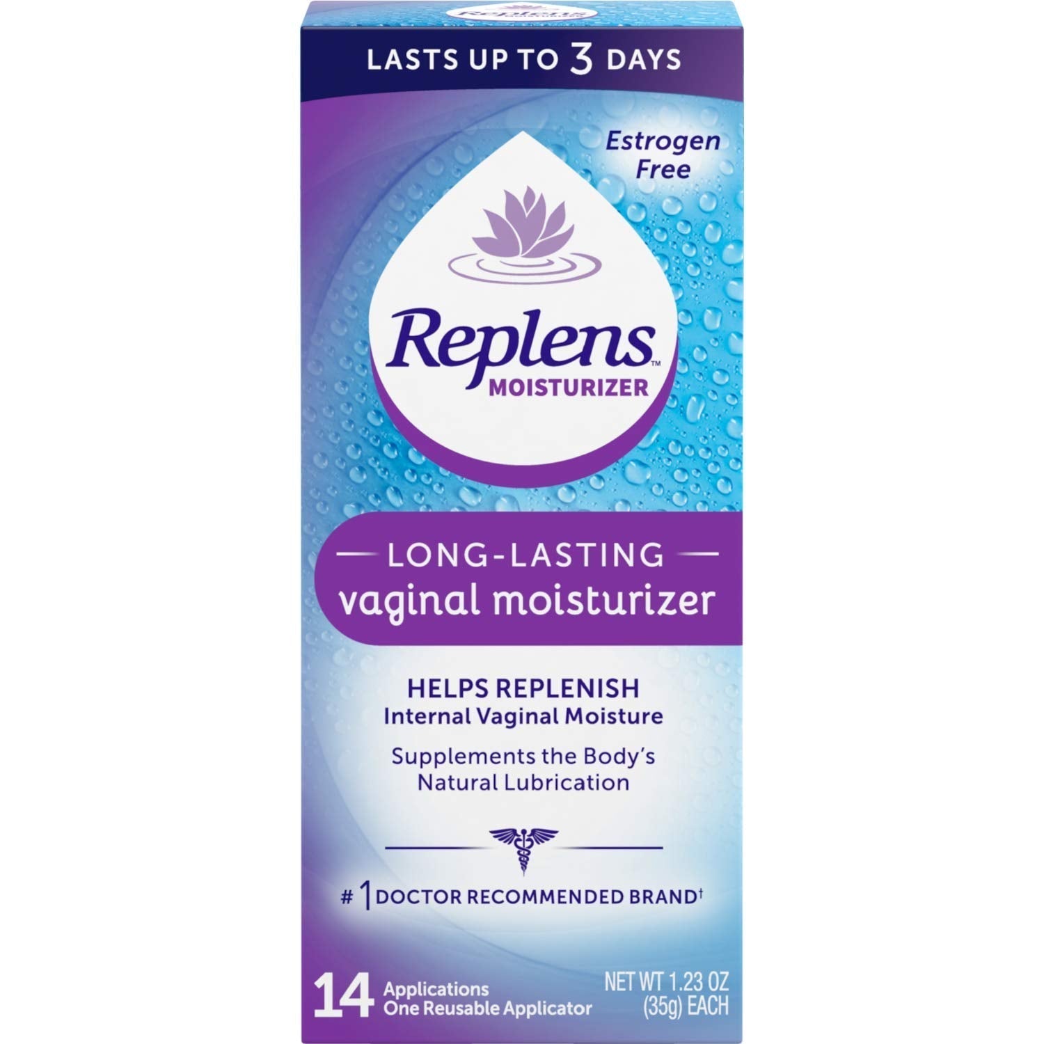 Replens Replens Long Lasting Vaginal Moisturizer, 14 Applications 1.23 oz (Pack of 2) Replens buy australia supplements