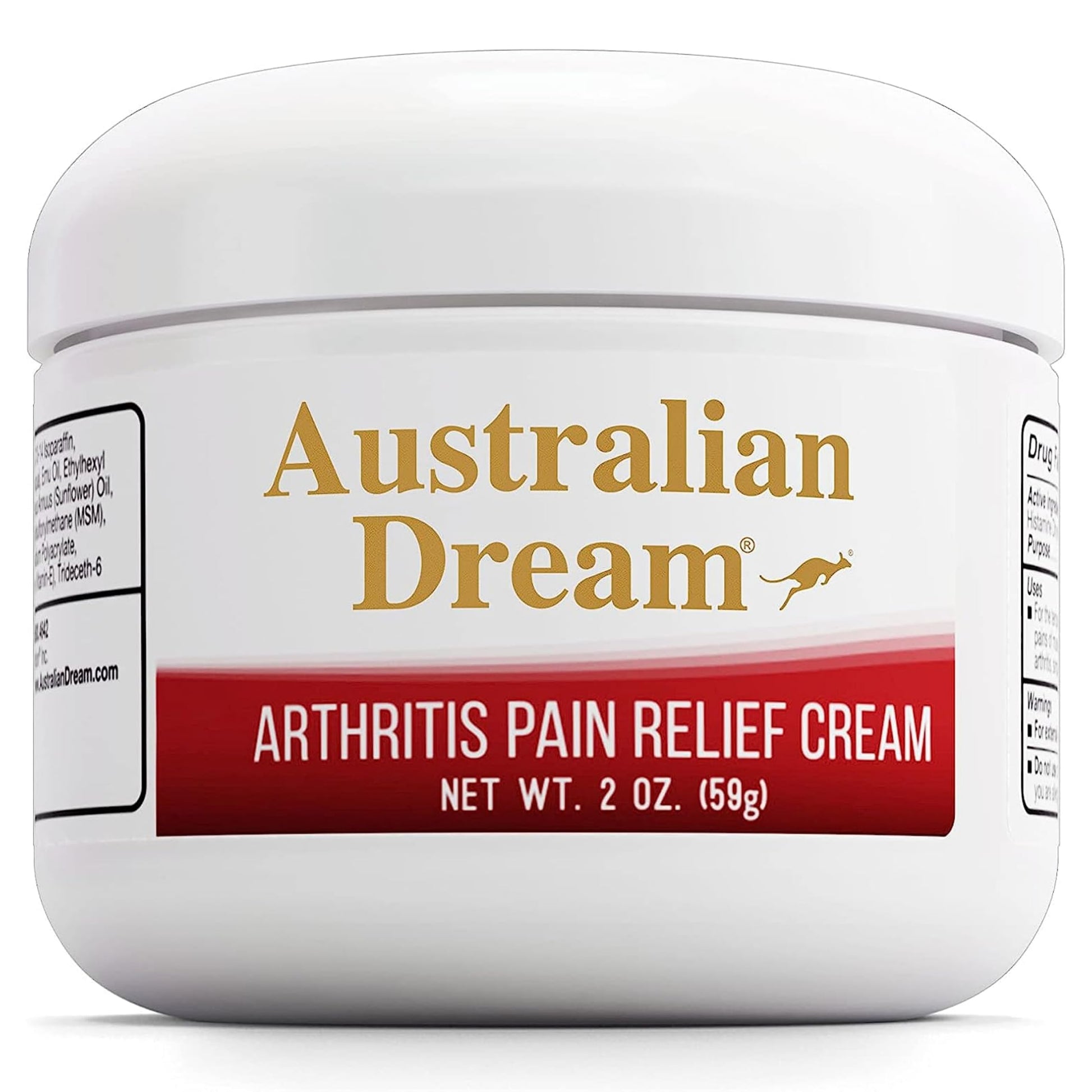 Australian Dream Arthritis Pain Relief Cream - Soothing & Non-Greasy - Powerful Topical Arthritis Pain Relief - Good for Muscle Aches or Joints - 2 oz Jar Australian Dream buy australia supplements