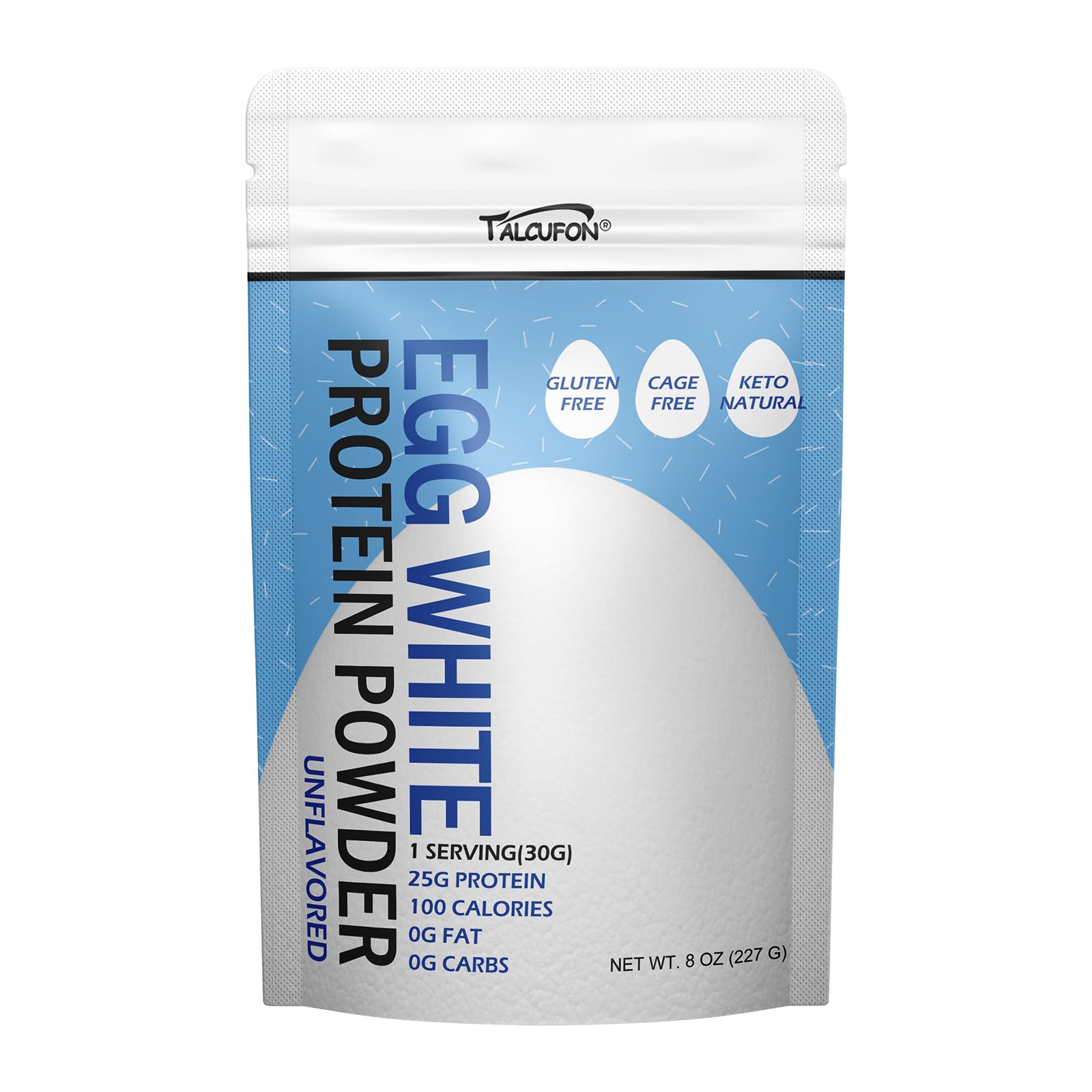 Talcufon Egg White Protein Powder 8 Oz Pasteurized No Additives, High Protein, Gluten-Free Ideal for Baking and Cooking, Unflavored 227G Talcufon buy australia supplements