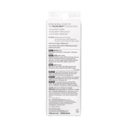 KISS Falscara DIY Eyelash Extension Bond & Seal Infused with Biotin & Vitamin E – Strong Gentle Comfortable Lash Adhesive for All Day Wear For Use With Falscara Lash Wisps, Remover, and Applicator KISS