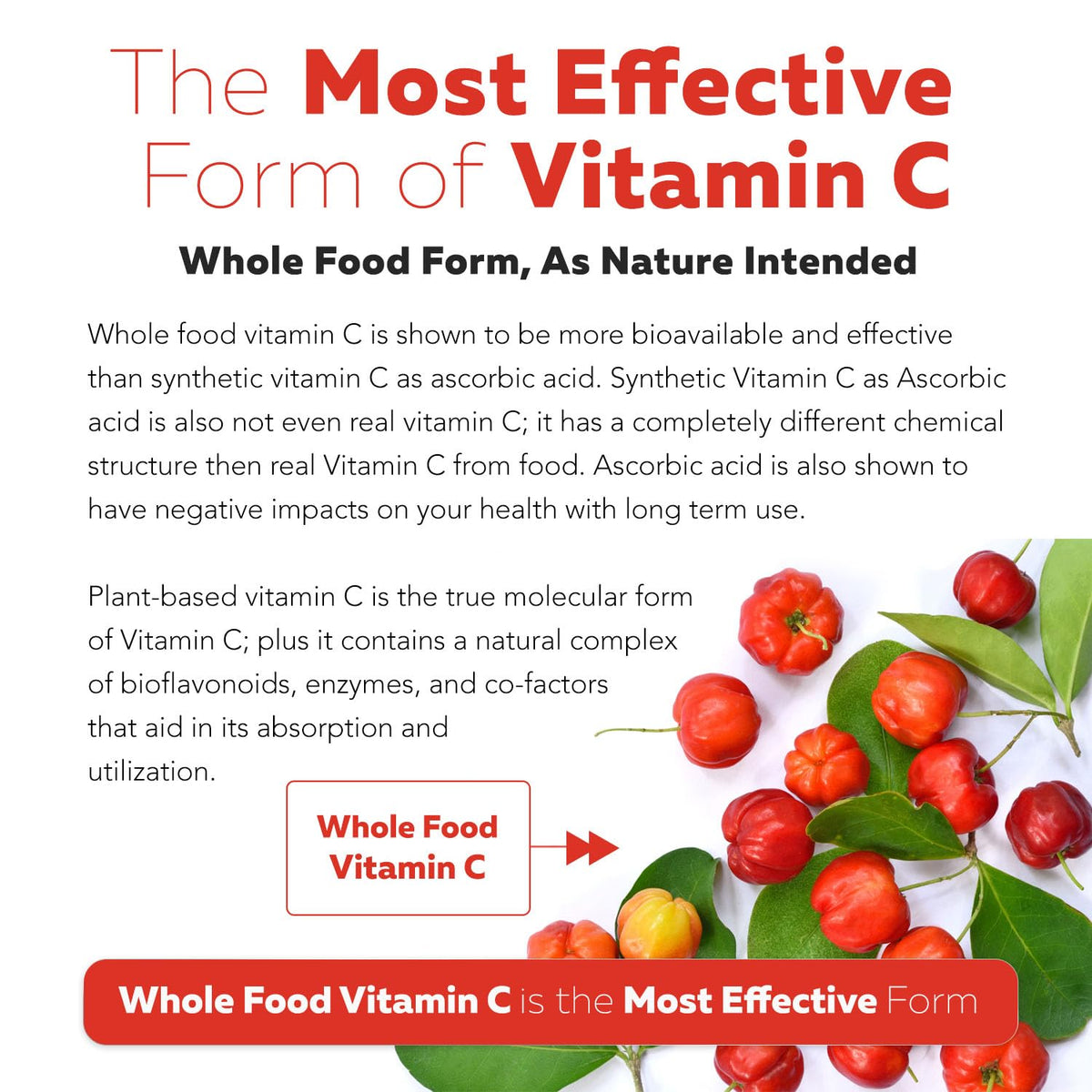 Organic Vitamin C | Whole Food Vitamin C from Fruit Plus Absorption Enhancing Cofactors - Vegan, Enhanced Bioavailability - Immune Support Triquetra Health