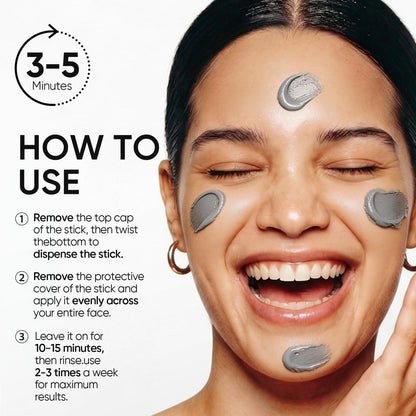 SKINTIFIC Deep Pore Cleansing Blackhead Remover Face Mask Stick, Mud Mask with Natural Alaska Volcano Clay, Gentle Exfoliating, Smoothing Skin, Non-Drying, Skincare Facial Mask SKINTIFIC