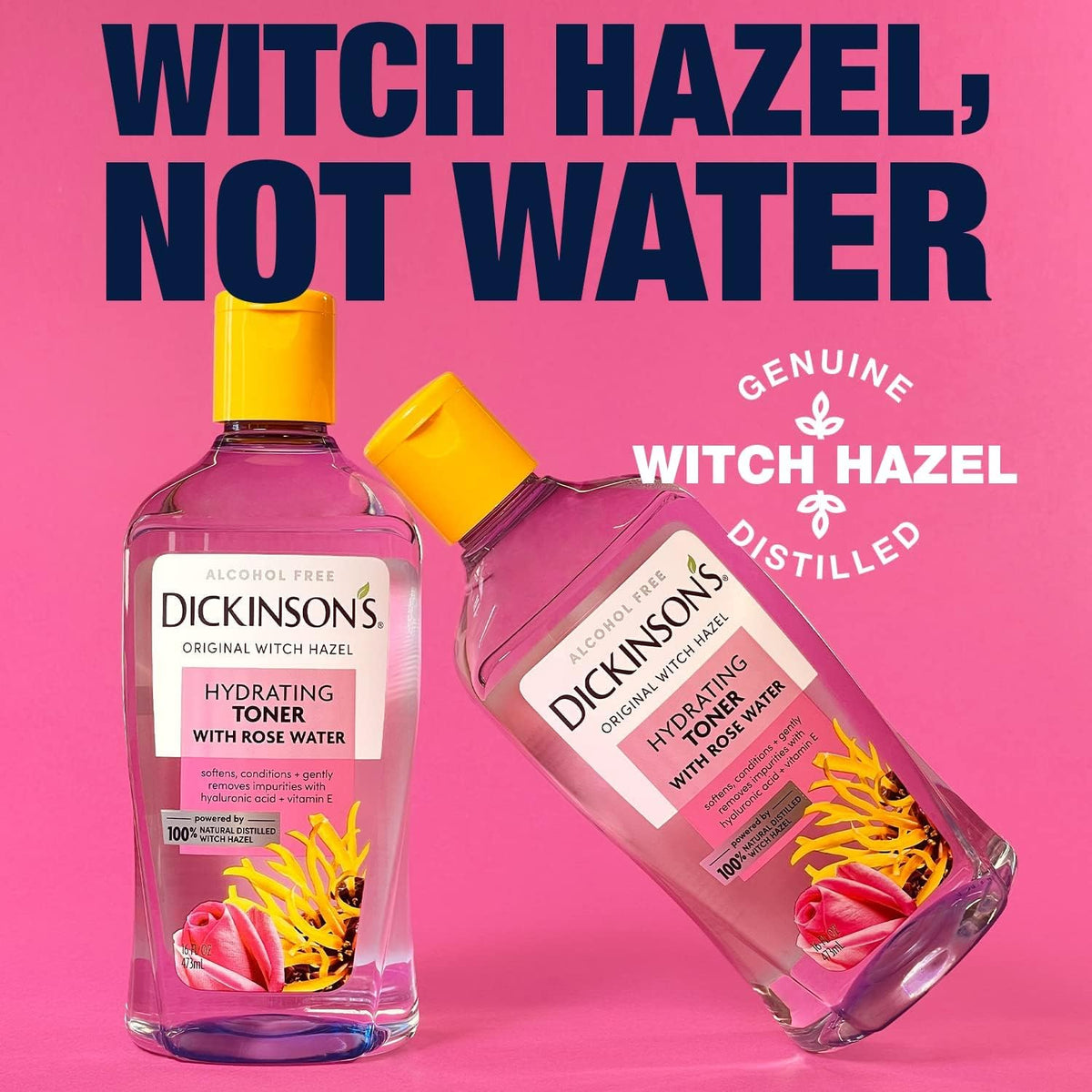 Dickinson's Witch Hazel Hydrating Toner with Rosewater | 16 Fl Oz Dickinson's