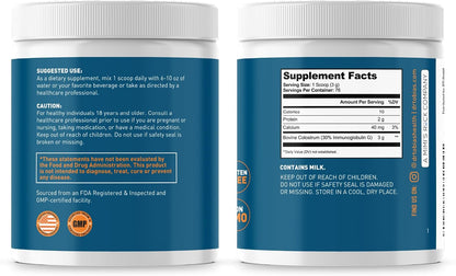 Dr. Tobias Colostrum Powder - Premium Bovine Colostrum Supplement for Immune Support, Gut Health & Muscle Recovery | 3g Per Serving Minimum 30% IgG Unflavored (8 oz 76 Servings)