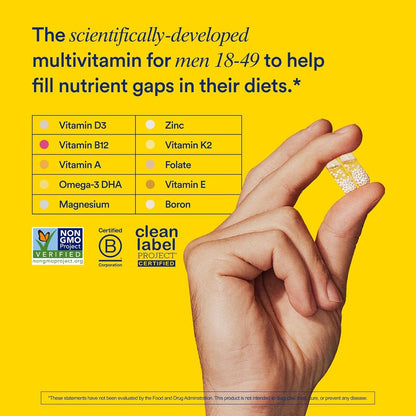 Ritual Synbiotic+ Probiotic Gut Health Support and Men's 18+ Multivitamin