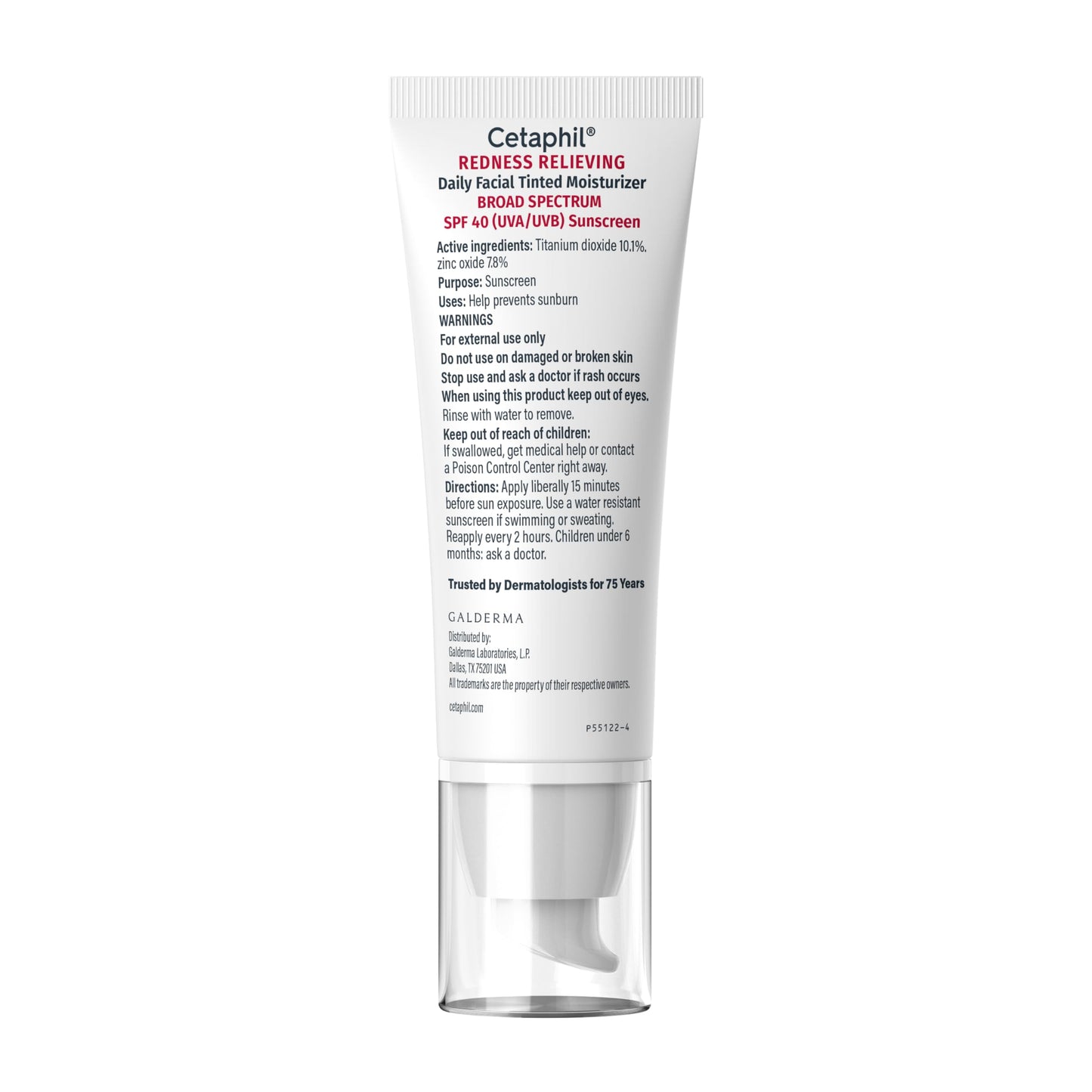 CETAPHIL Redness Relieving Daily Facial Moisturizer SPF 40, 1.7 fl oz, Broad spectrum Sunscreen, Neutral Tint, For Redness-Prone Skin Cetaphil