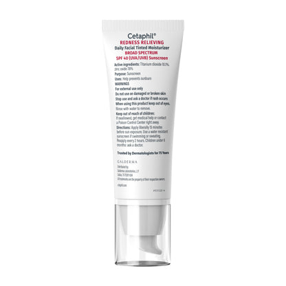 CETAPHIL Redness Relieving Daily Facial Moisturizer SPF 40, 1.7 fl oz, Broad spectrum Sunscreen, Neutral Tint, For Redness-Prone Skin Cetaphil