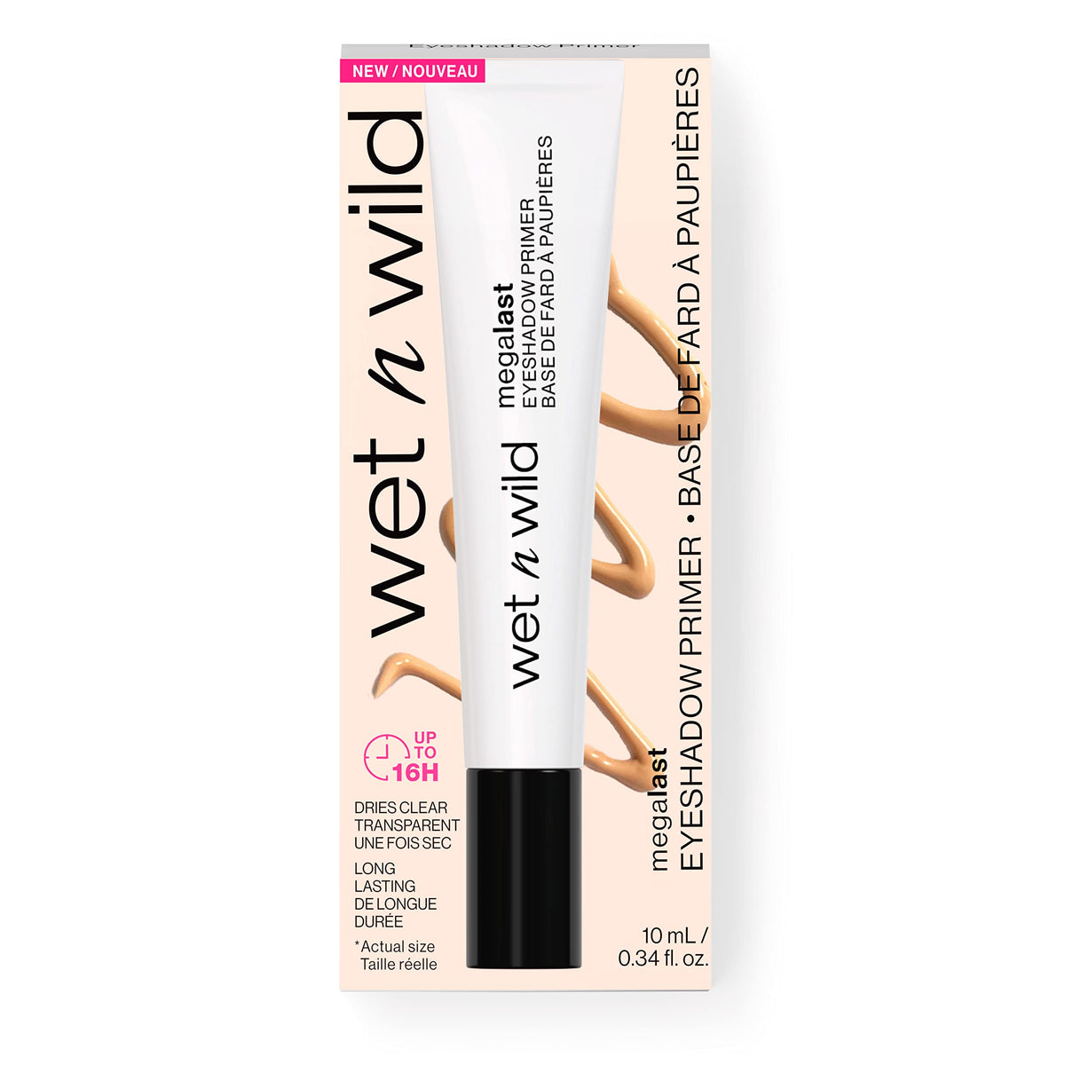 wet n wild Megalast Eyeshadow Primer, lightweight formula, inflused with Vitamin E wet n wild