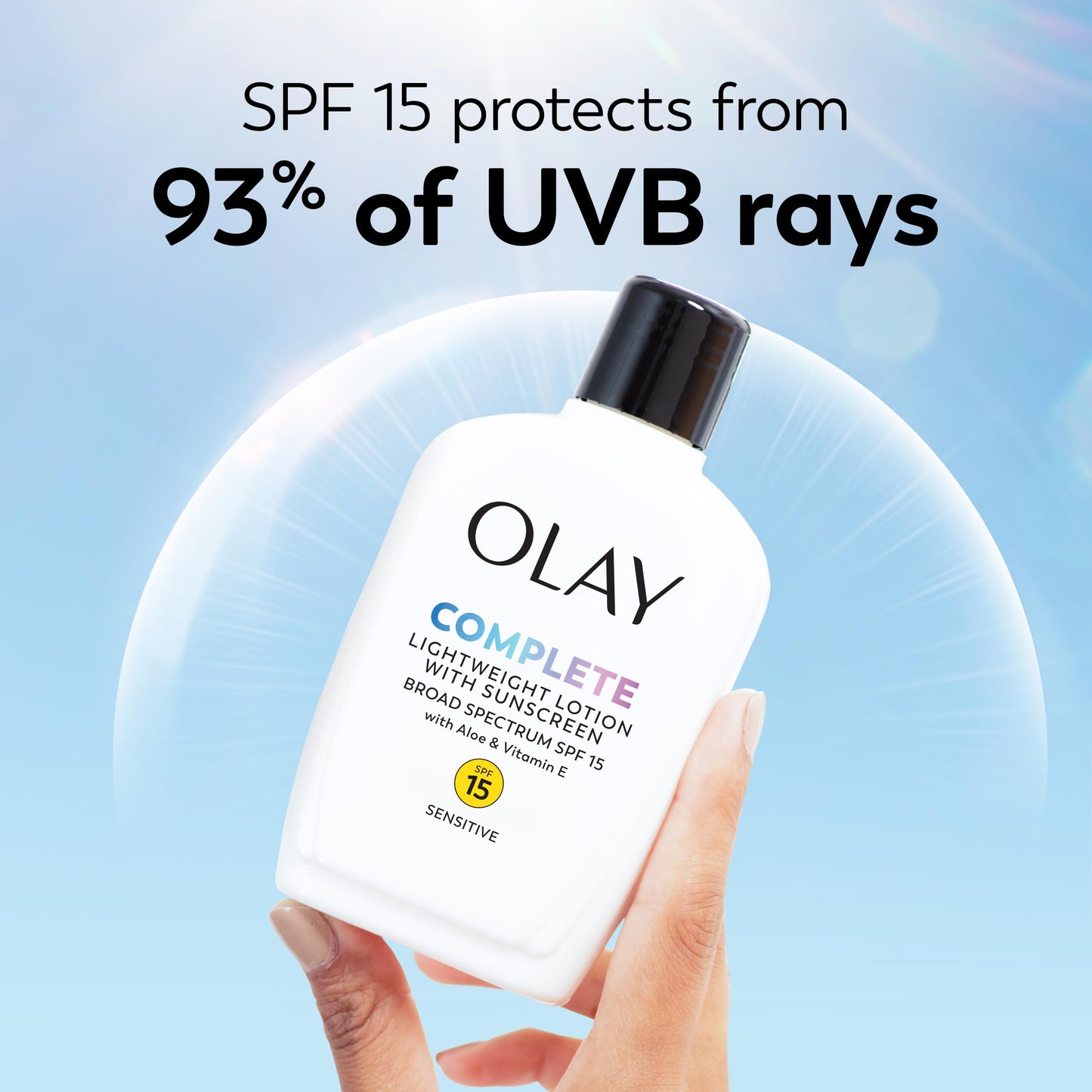 Olay Face Moisturizer, Complete All Day Moisturizer With Sunscreen Broad Spectrum SPF 15 - Sensitive, 4 fl. Oz, 1 unit Olay