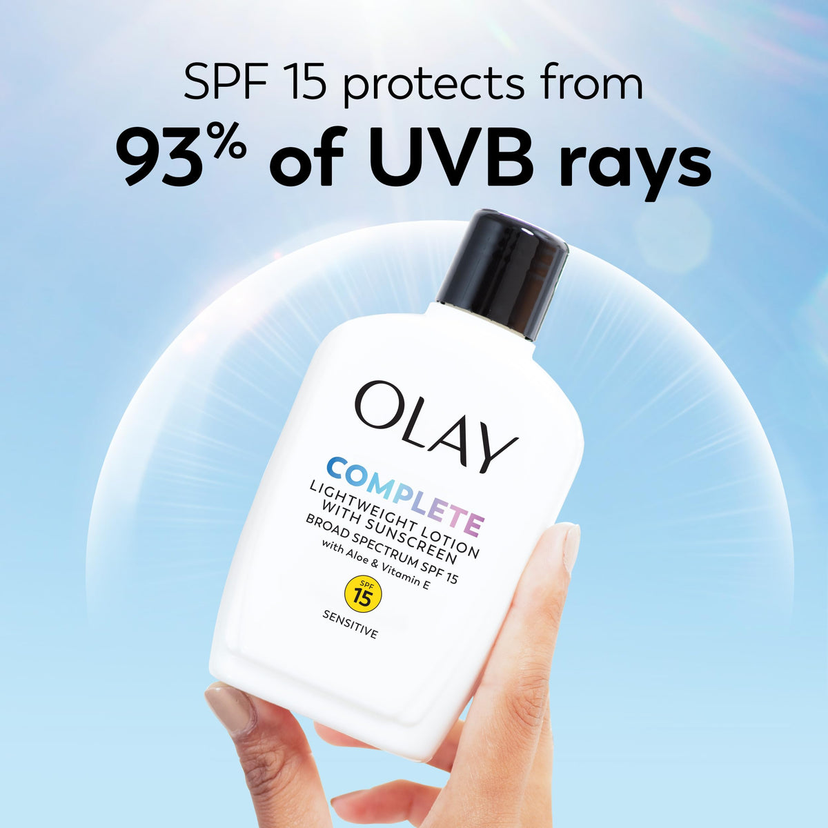 Olay Face Moisturizer, Complete All Day Moisturizer With Sunscreen Broad Spectrum SPF 15 - Sensitive, 4 fl. Oz, 1 unit Olay