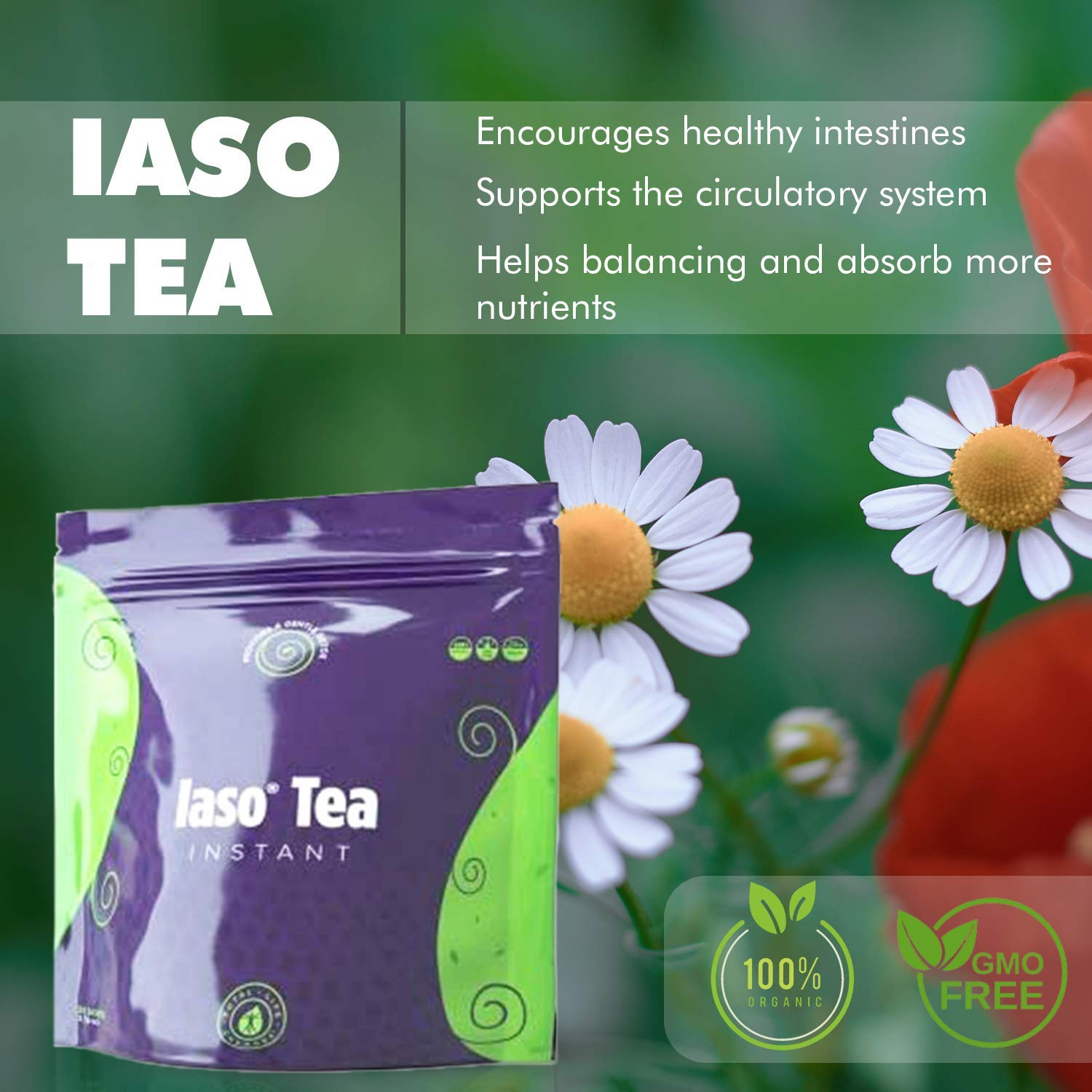 TLC Total Life Changes IASO Natural Detox Instant Herbal Tea - Expiration Date on the Top Total Life Changes buy australia supplements