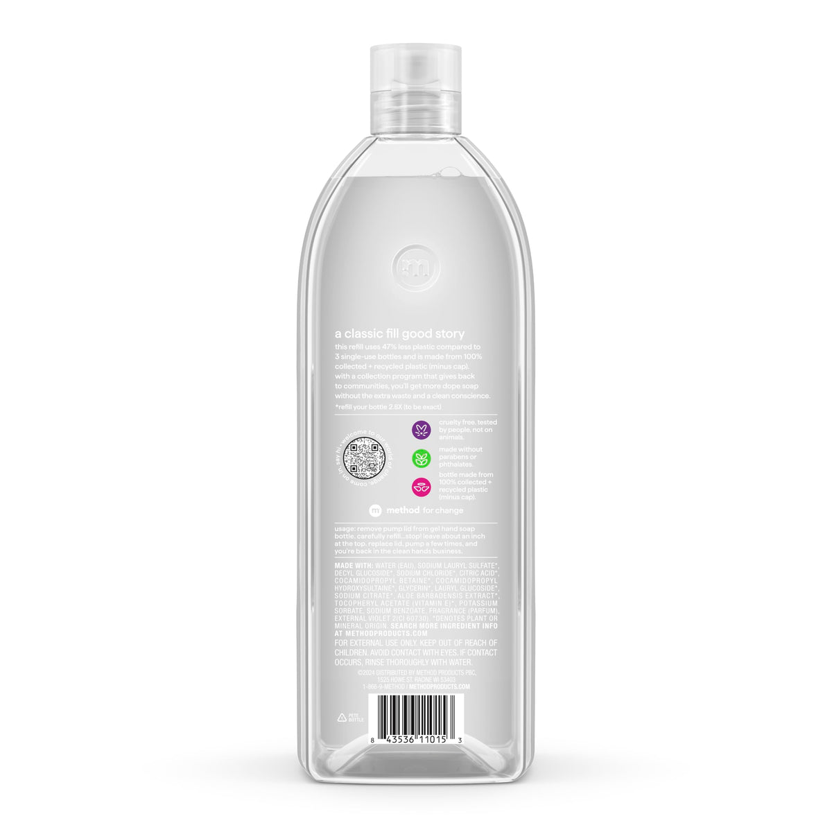 method Gel Hand Wash Refill, Sweet Water, 34 fl oz Method