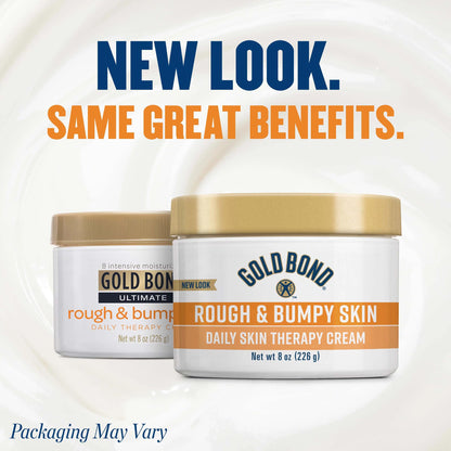 Gold Bond Rough & Bumpy Daily Skin Therapy Cream, 8 oz Cream With 7 Moisturizers & 3 Vitamins Gold Bond