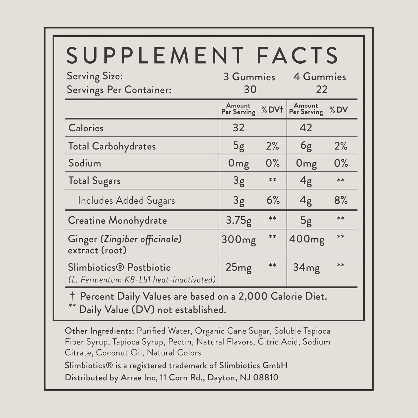 Arrae Lean & Define Duo MB-1 + Tone Gummies for Metabolic Support and Body Composition